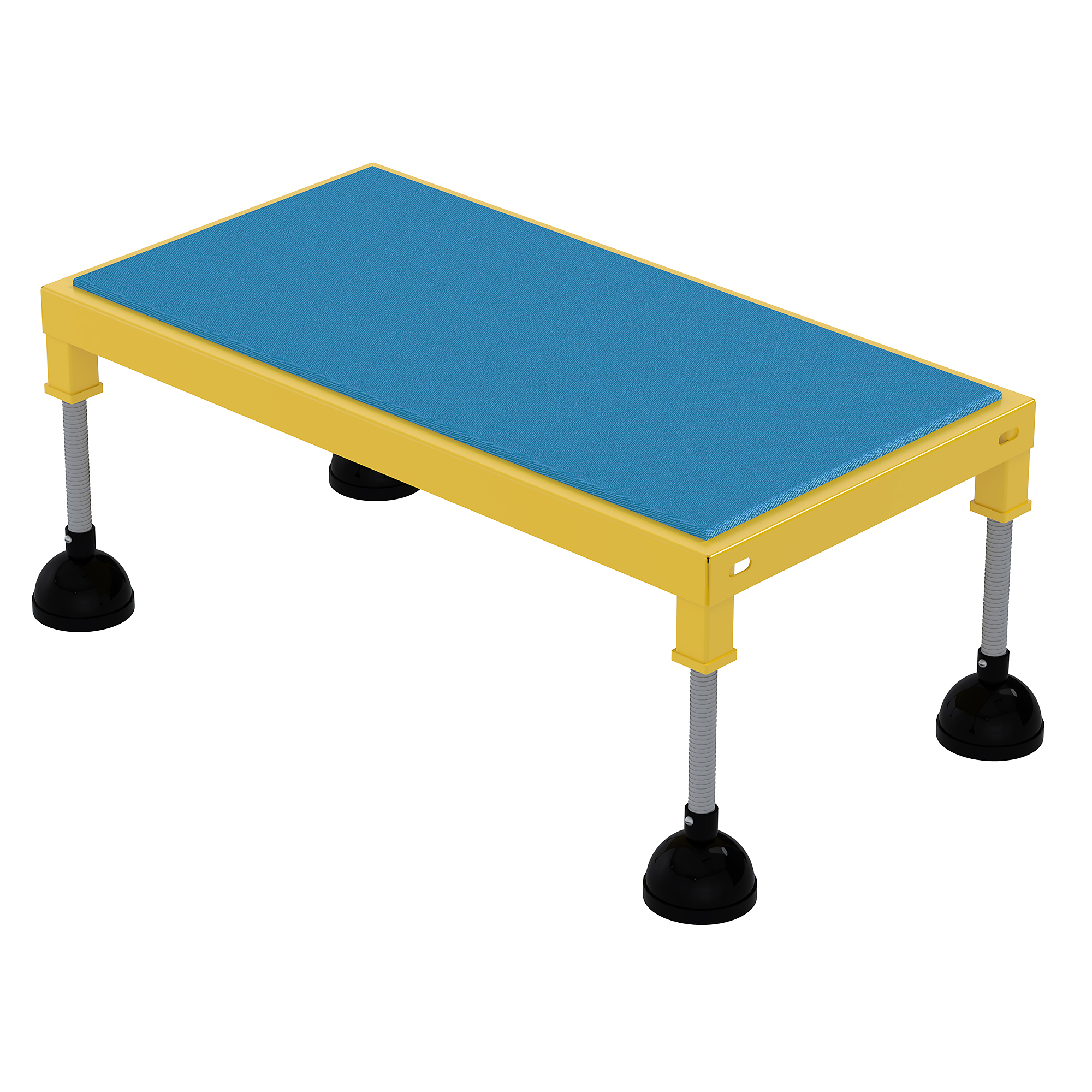 Vestil Portable Adjustable Height Worker Stand - 500-Lb. Capacity, 19in. x 36in. Platform, Ergonomic Matting, Model# PAHT-H-1936
